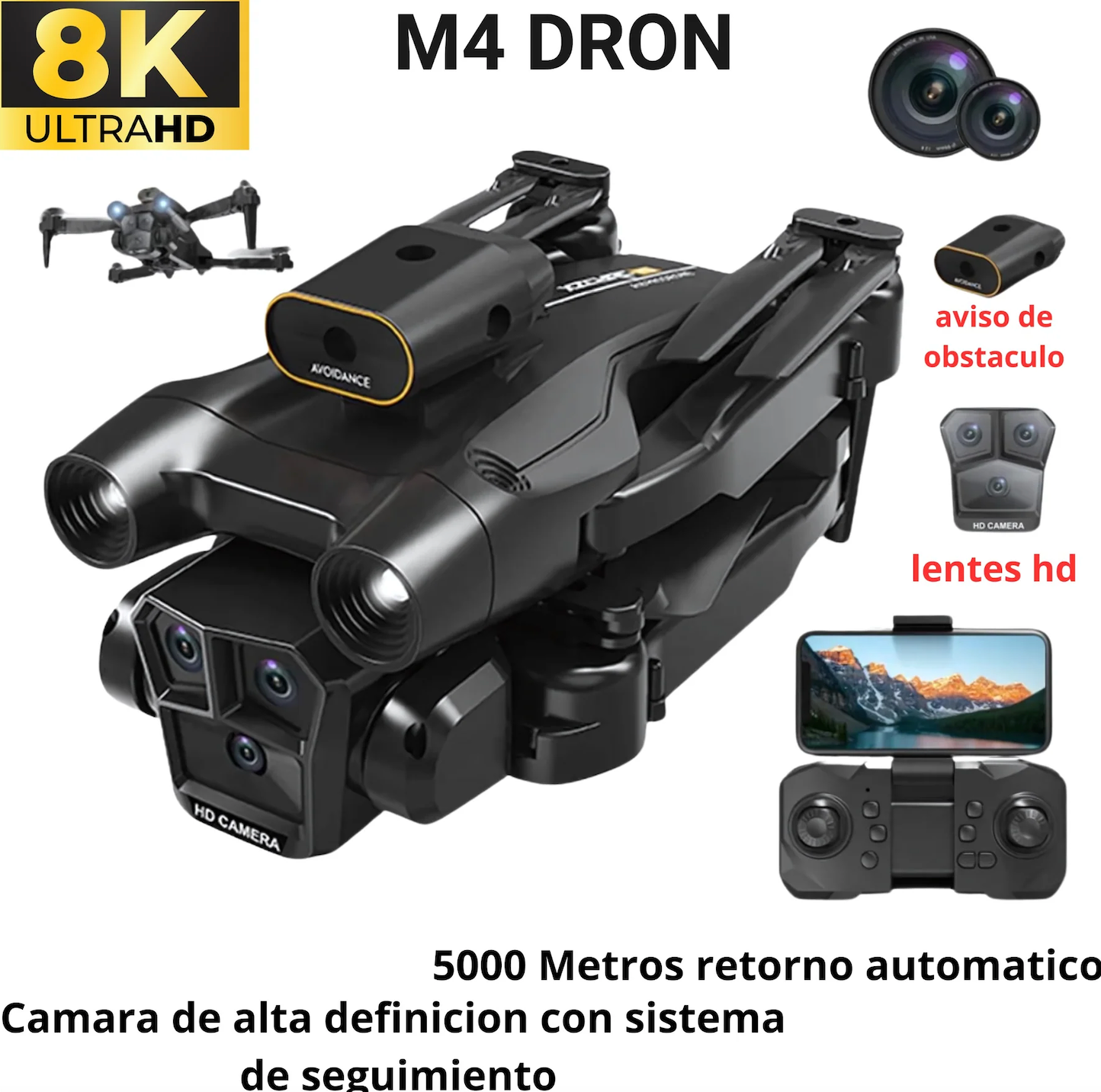 ProCam 4K/8K Drone - Triple Cámara HD