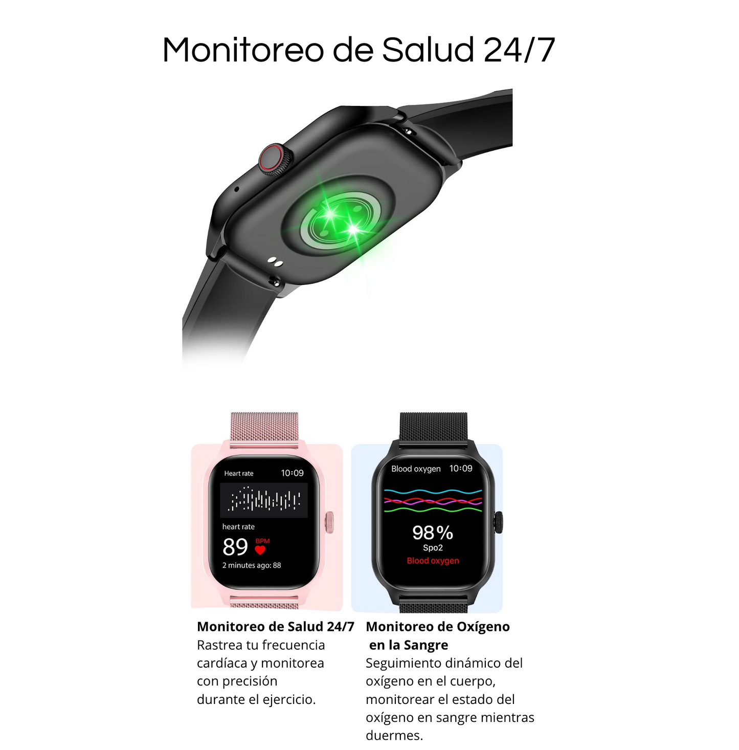 Combo Smartwatch + Audífonos Inalámbricos Bluetooth