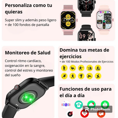 Combo Smartwatch + Audífonos Inalámbricos Bluetooth