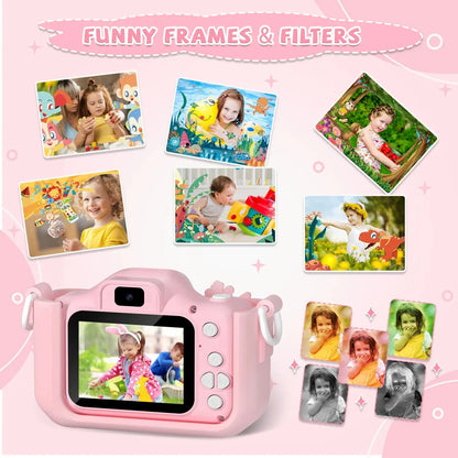 Cámara Digital para Niños - Fotos y Videos HD 1080P con Juegos Educativos y Filtros