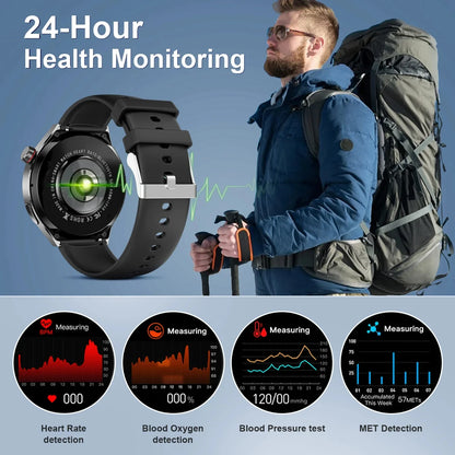 Smartwatch GPS para Hombre Huawei Watch 4 Pro - Pantalla HD 360*360, Llamadas Bluetooth, Monitor de Frecuencia Cardíaca, IP68, Medición de Azúcar en Sangre