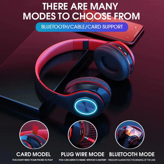 Audífonos Gamer LED Bluetooth 5.0