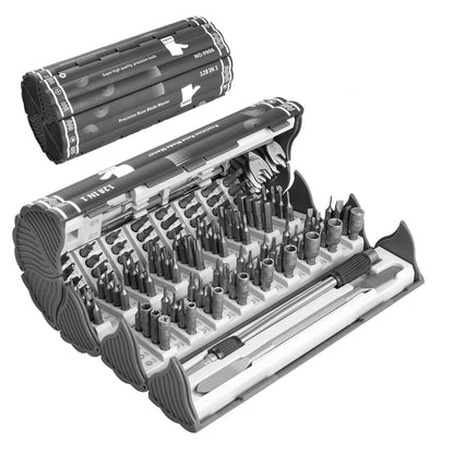 Set de Destornilladores Magnéticos 128 en 1 en Forma de Libro