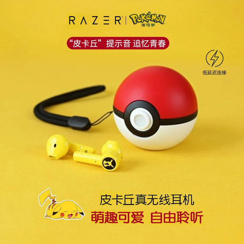 Audífonos Inalámbricos Pikachu Razer Edición Limitada - Sonido Hi-Fi y Diseño Pokébola Pokémon