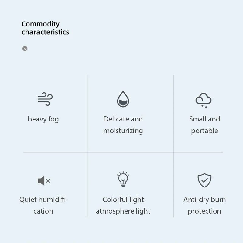 Mini Humidificador y Difusor Silencioso para Aromaterapia en el Hogar