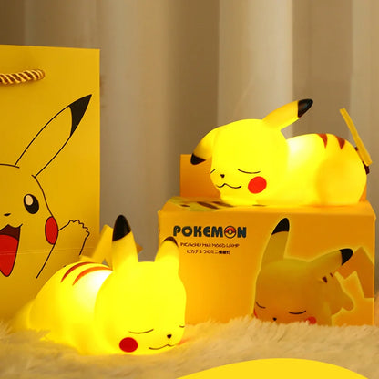 Lámpara Nocturna Pikachu Pokémon LED - Juguete Luminoso para Niños y Regalo de Cumpleaños