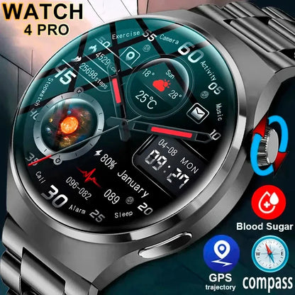 Smartwatch GPS para Hombre Huawei Watch 4 Pro - Pantalla HD 360*360, Llamadas Bluetooth, Monitor de Frecuencia Cardíaca, IP68, Medición de Azúcar en Sangre