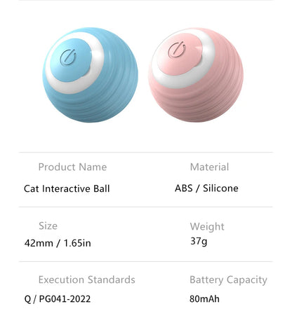 Pelota Inteligente para Gatos y Perros - Juguete Automático Interactivo, Silencioso y Resistente, Ideal para Mascotas Activas