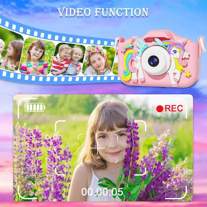 Cámara Digital para Niños - Fotos y Videos HD 1080P con Juegos Educativos y Filtros