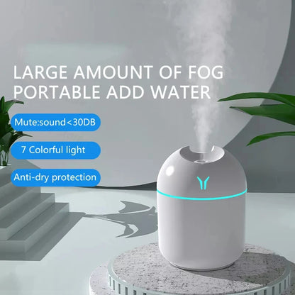 Mini Humidificador y Difusor Silencioso para Aromaterapia en el Hogar