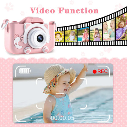 Cámara Digital para Niños - Fotos y Videos HD 1080P con Juegos Educativos y Filtros