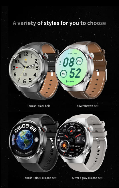 Smartwatch GPS para Hombre Huawei Watch 4 Pro - Pantalla HD 360*360, Llamadas Bluetooth, Monitor de Frecuencia Cardíaca, IP68, Medición de Azúcar en Sangre